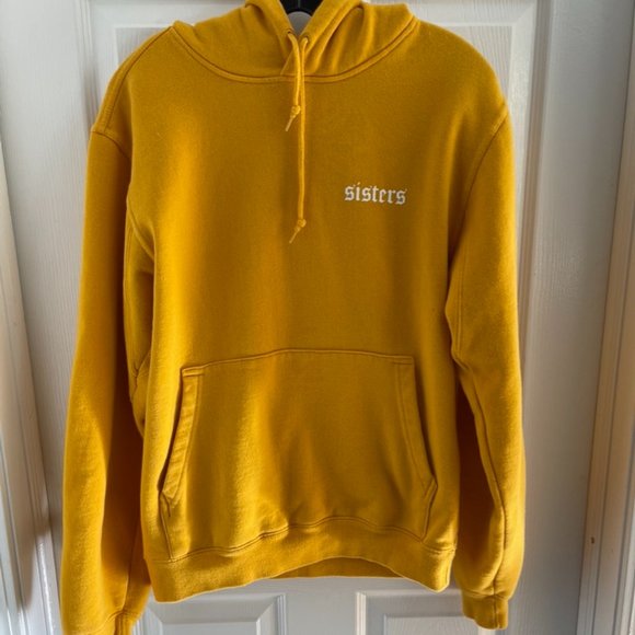 Sisters Mustard Yellow Hoodie Unisex Size Small - Picture 1 of 5